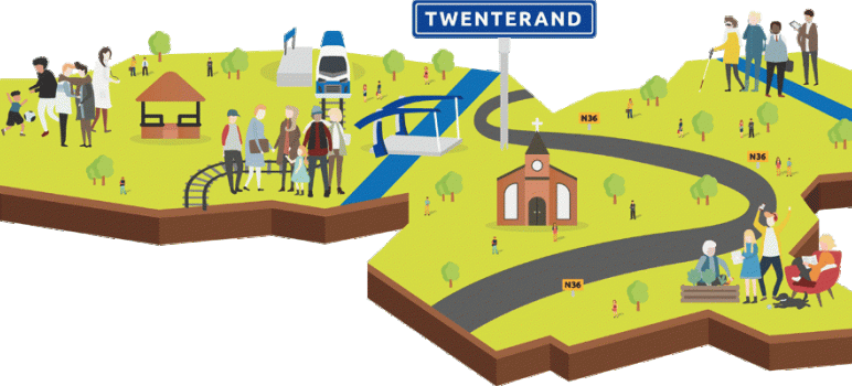 Graphic Twenterand Met Figuurtjes